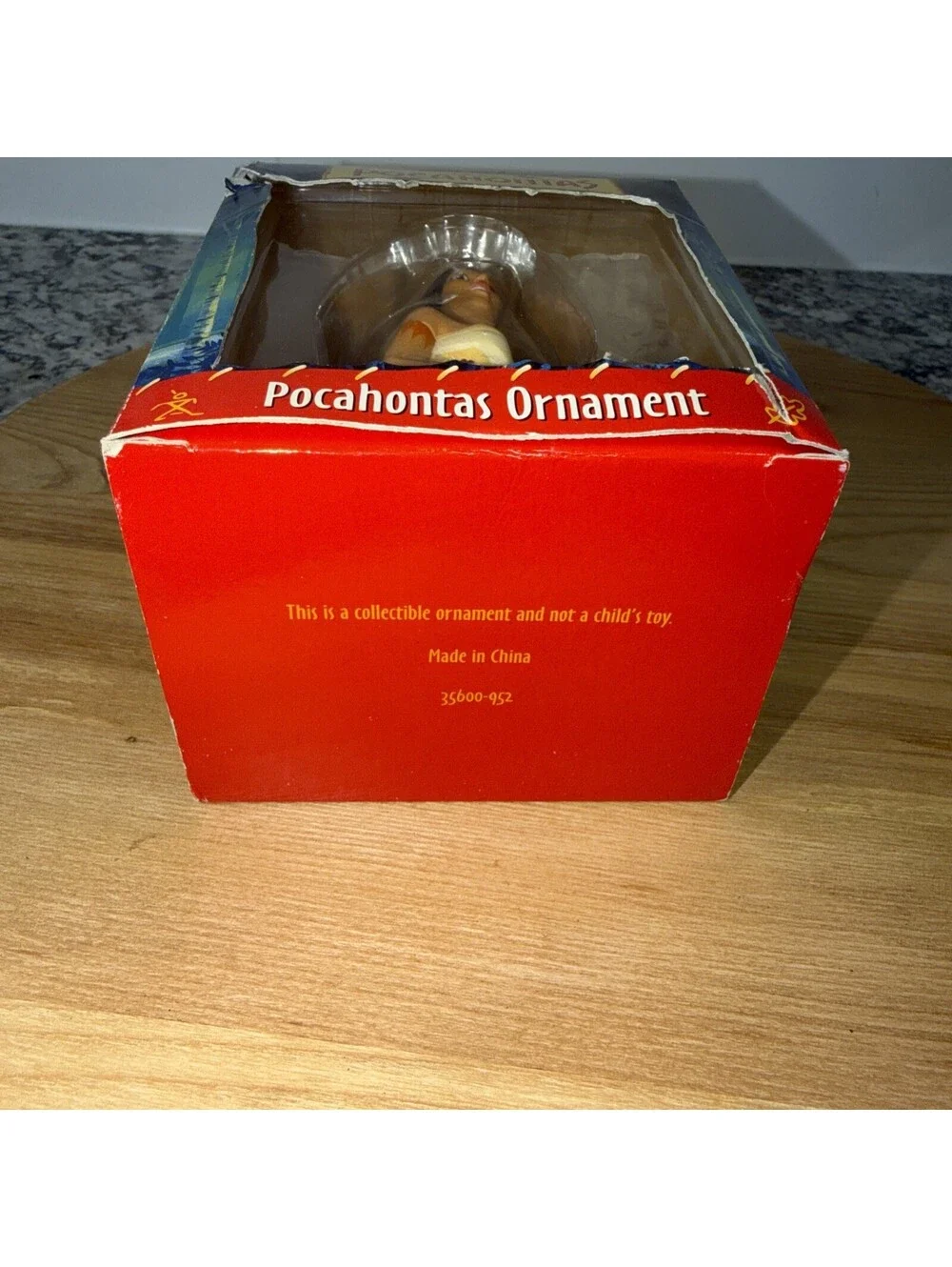 Pocahontas Ornament Exclusive First Issue Box Damage